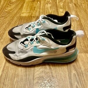 Nike Air‎ Max 270 React Running Shoes Women 8.5 White Sneakers CJ0619-001